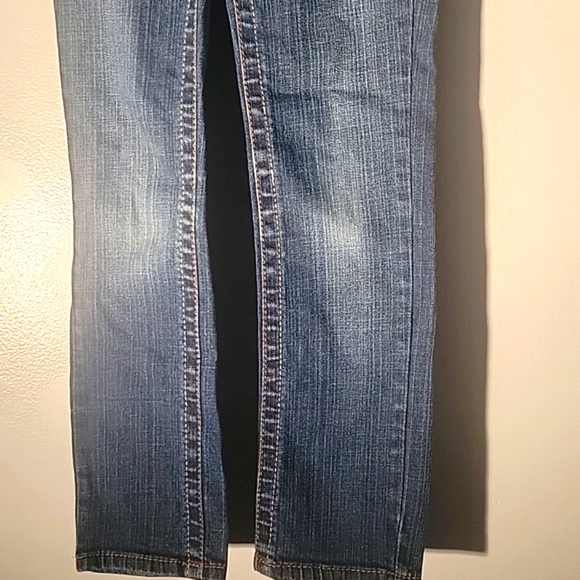 Justice Jeans Girls Embroidered Pockets Straight Leg Jeans, Size: 8 S - Picture 3 of 10